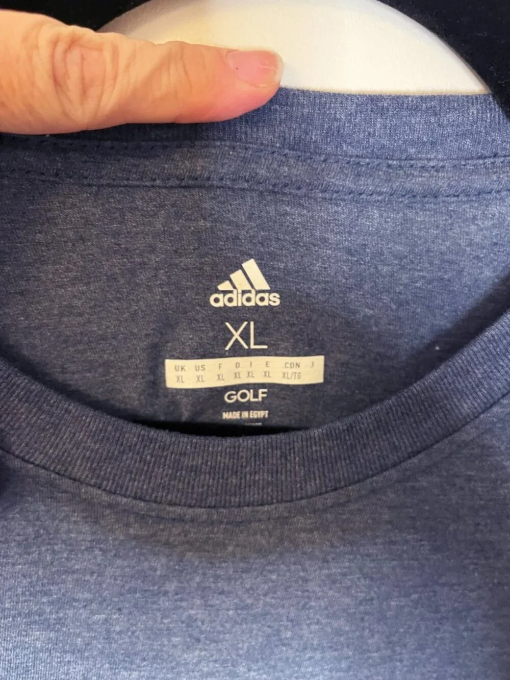 Adidas Golf Long Sleeve Logo Graphic T-Shirt Blue Heather XL Performance Tee